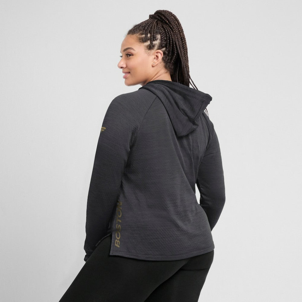 Boston Bruins Fanatics Women's Authentic Pro Pullover Hoodie Heather Charcoal