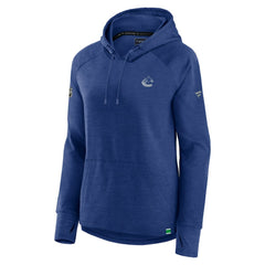 Vancouver Canucks - Fanatics Women's Authentic Pro Pullover Hoodie Heather Blue