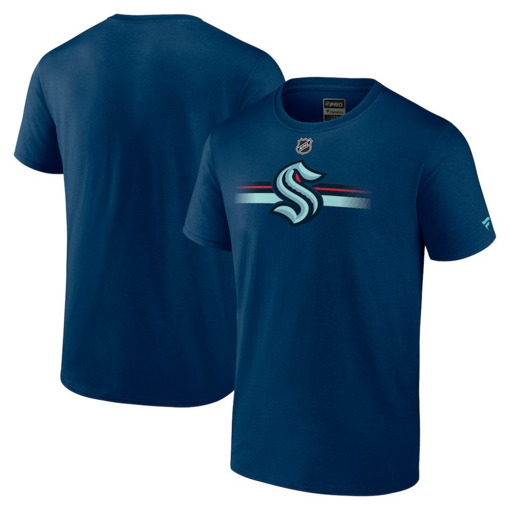 Seattle Kraken Fanatics Authentic Pro Secondary Logo T-Shirt Deep Sea Blue