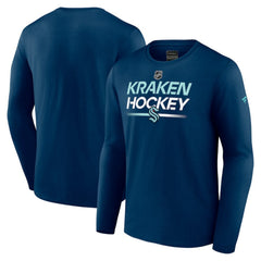 Seattle Kraken Fanatics Authentic Pro Primary Long Sleeve T-Shirt Deep Sea Blue