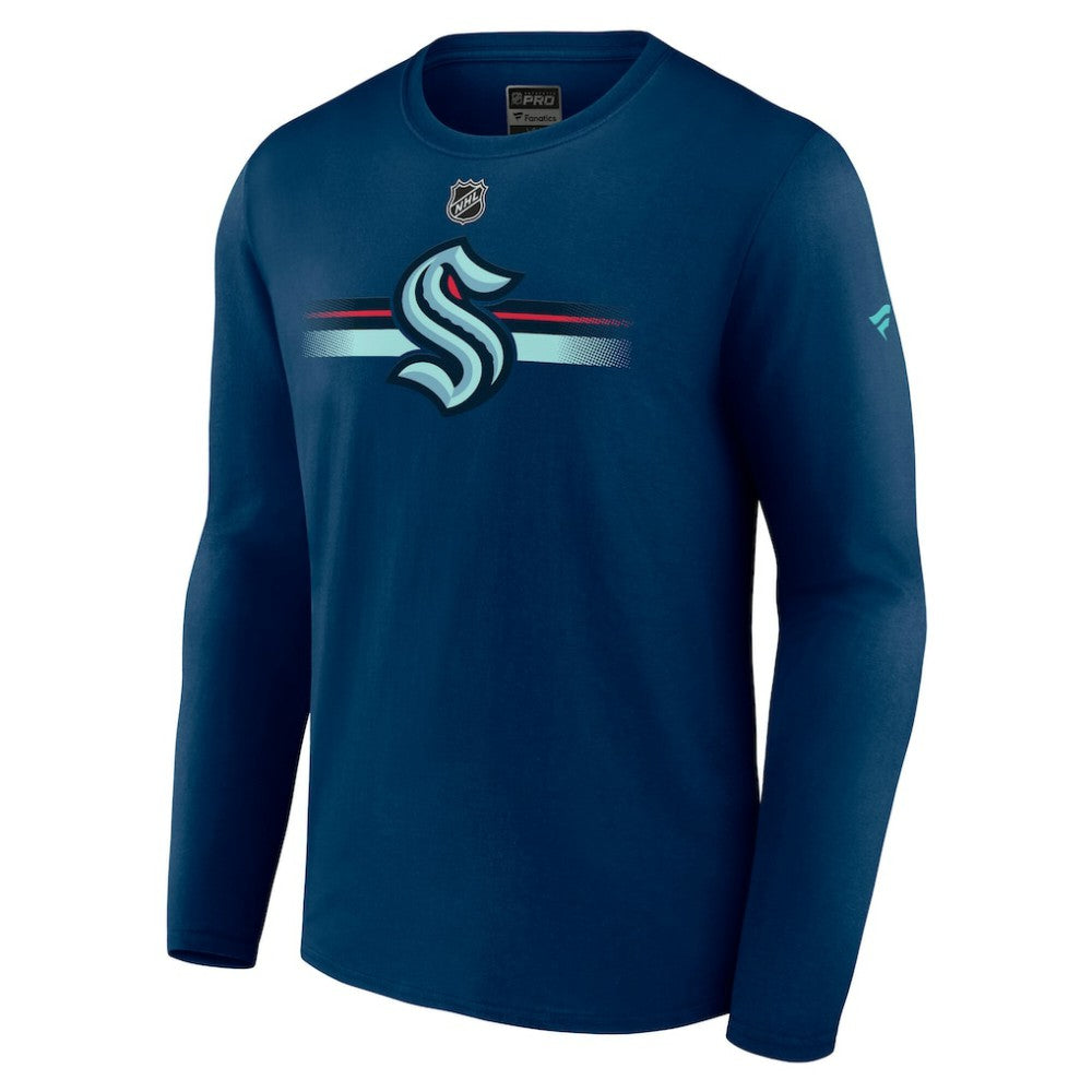 Seattle Kraken Fanatics Authentic Pro Secondary Long Sleeve T-Shirt Deep Sea Blue