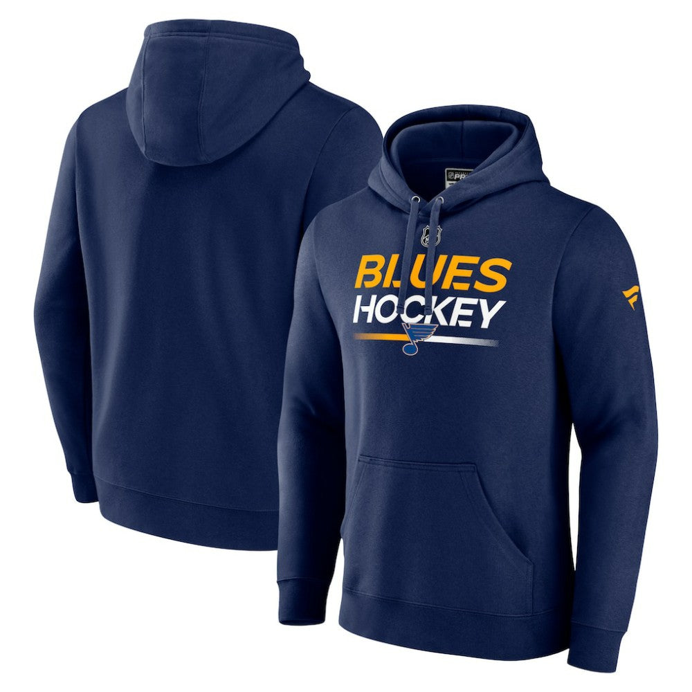 St. Louis Blues - Fanatics Authentic Pro Pullover Hoodie Navy