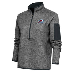 Colorado Avalanche - Antigua Women's Team Logo Fortune Quarter-Zip Jacket Heather Charcoal