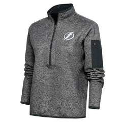 Tampa Bay Lightning - Antigua Women's Team Logo Fortune Quarter-Zip Jacket Heather Charcoal