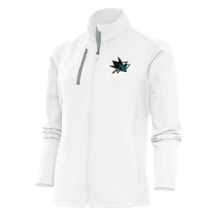 San Jose Sharks - Antigua Women's Team Logo Generation Full-Zip Jacket White