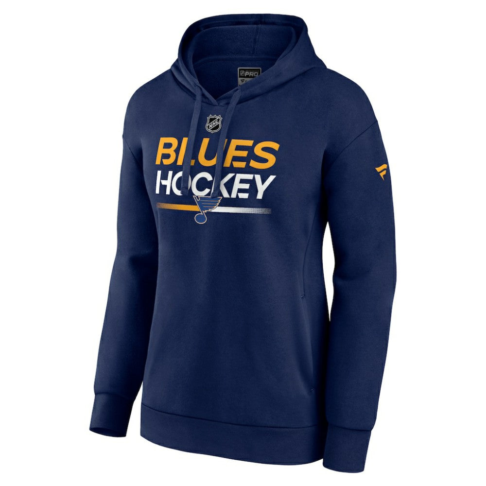 St. Louis Blues - Fanatics Women's Authentic Pro Pullover Hoodie Navy