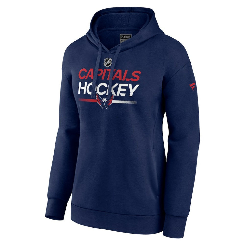 Washington Capitals Fanatics Women's Authentic Pro Pullover Hoodie Navy