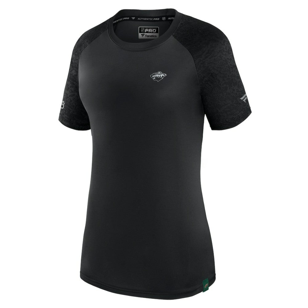 Minnesota Wild - Fanatics Women's Authentic Pro Tech T-Shirt Black
