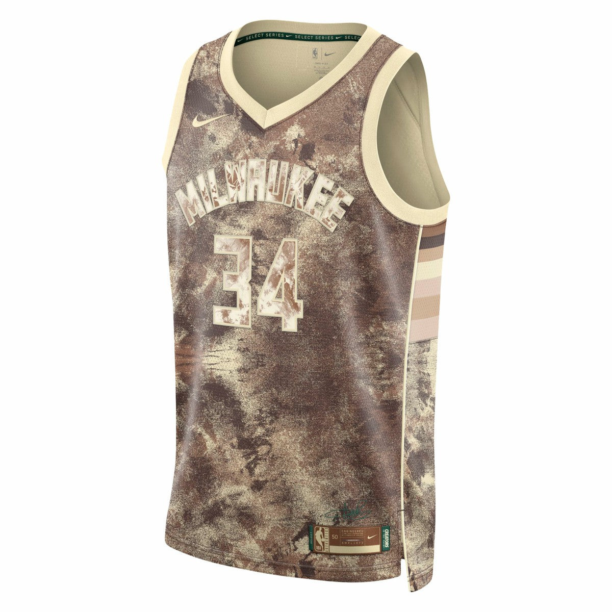 Nike - Giannis Antetokounmpo Milwaukee Bucks Unisex Select Series Swingman Jersey - Brown