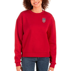 USWNT Antigua Women's Victory Crewneck Pullover Sweatshirt - Red