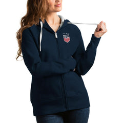 USWNT Antigua Women's Victory Full-Zip Hoodie - Navy