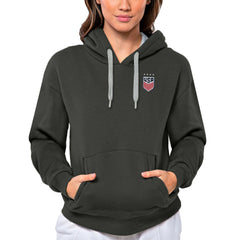 USWNT Antigua Women's Victory Pullover Hoodie - Charcoal