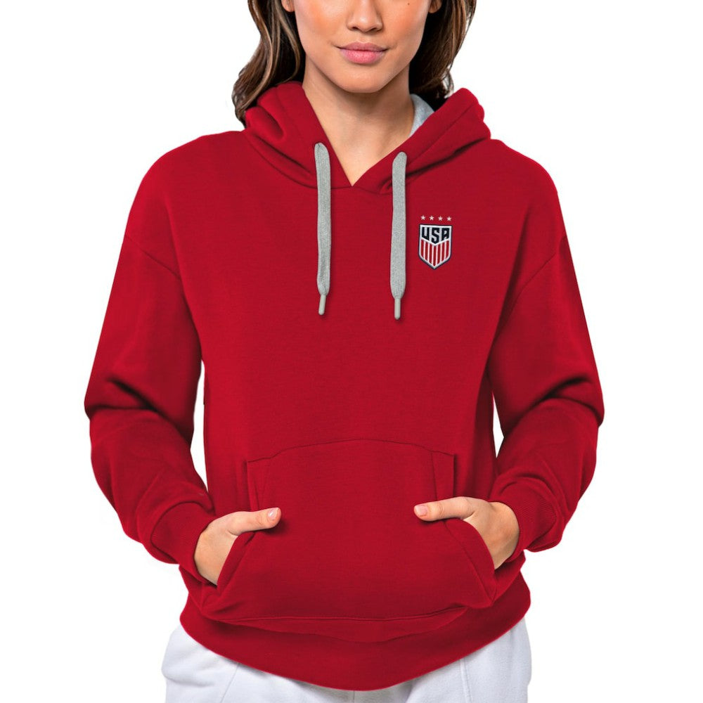 USWNT Antigua Women's Victory Pullover Hoodie - Red