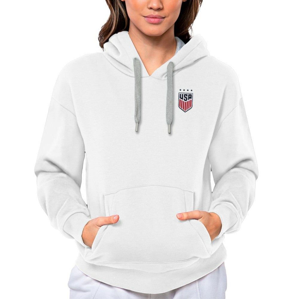 USWNT Antigua Women's Victory Pullover Hoodie - White