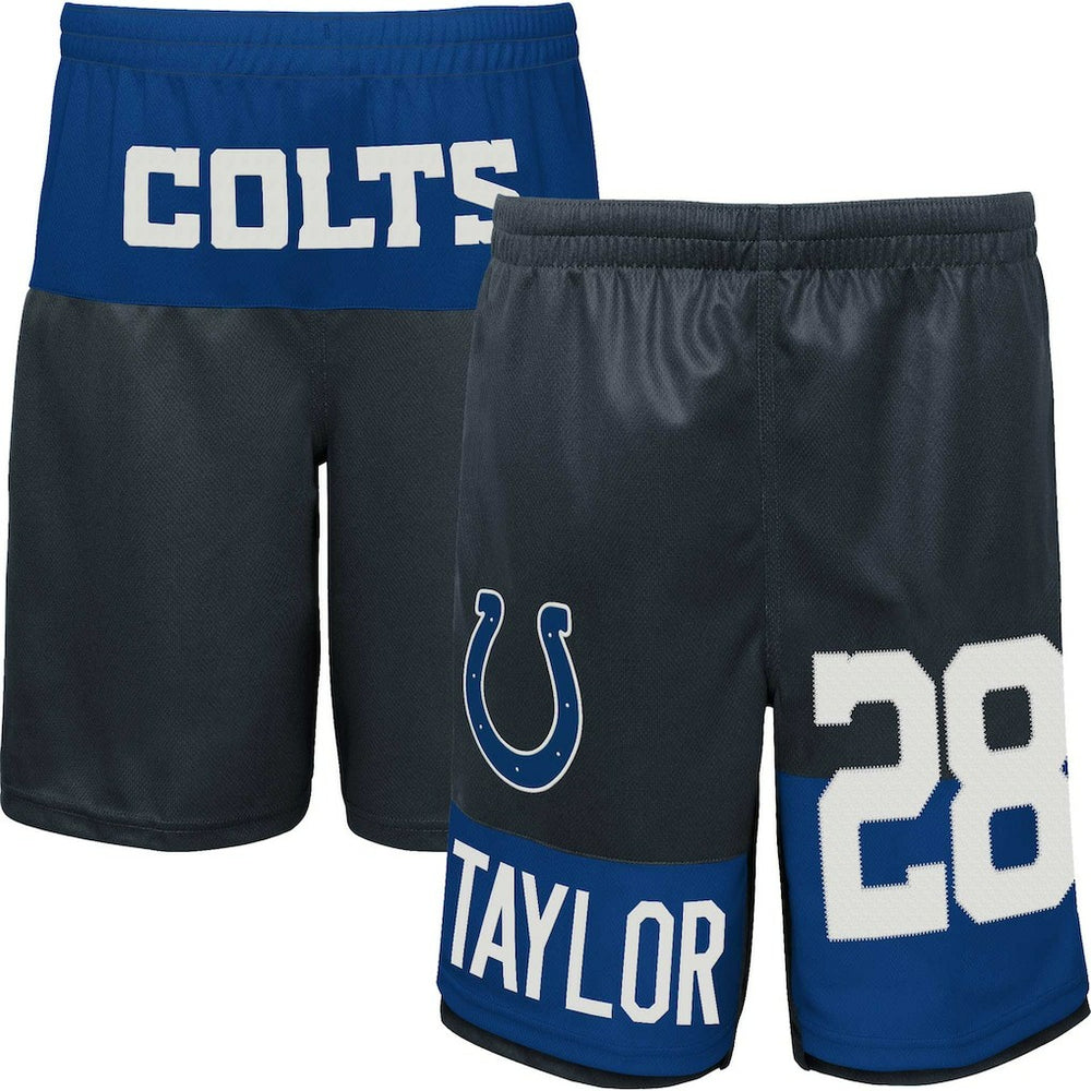 Jonathan Taylor Indianapolis Colts Youth Player Name & Number Shorts Navy - NFL