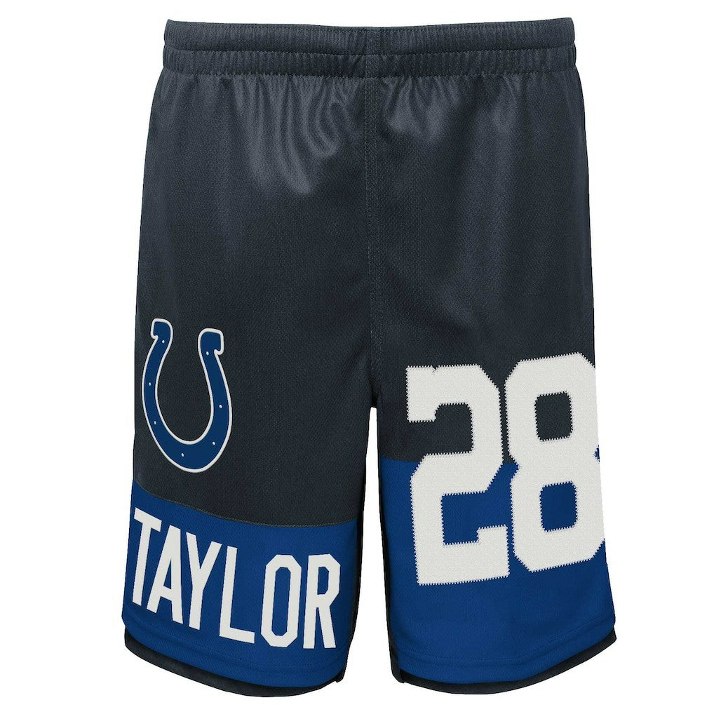 Jonathan Taylor Indianapolis Colts Youth Player Name & Number Shorts Navy - NFL