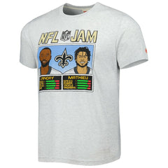 Jarvis Landry & Tyrann Mathieu New Orleans Saints Homage Unisex NFL Jam Tri-Blend T-Shirt Heather Gray - NFL