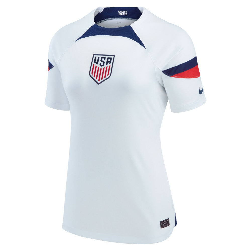 Nike USMNT Women's 2022/23 Home Breathe Stadium Replica Blank Jerseys - White