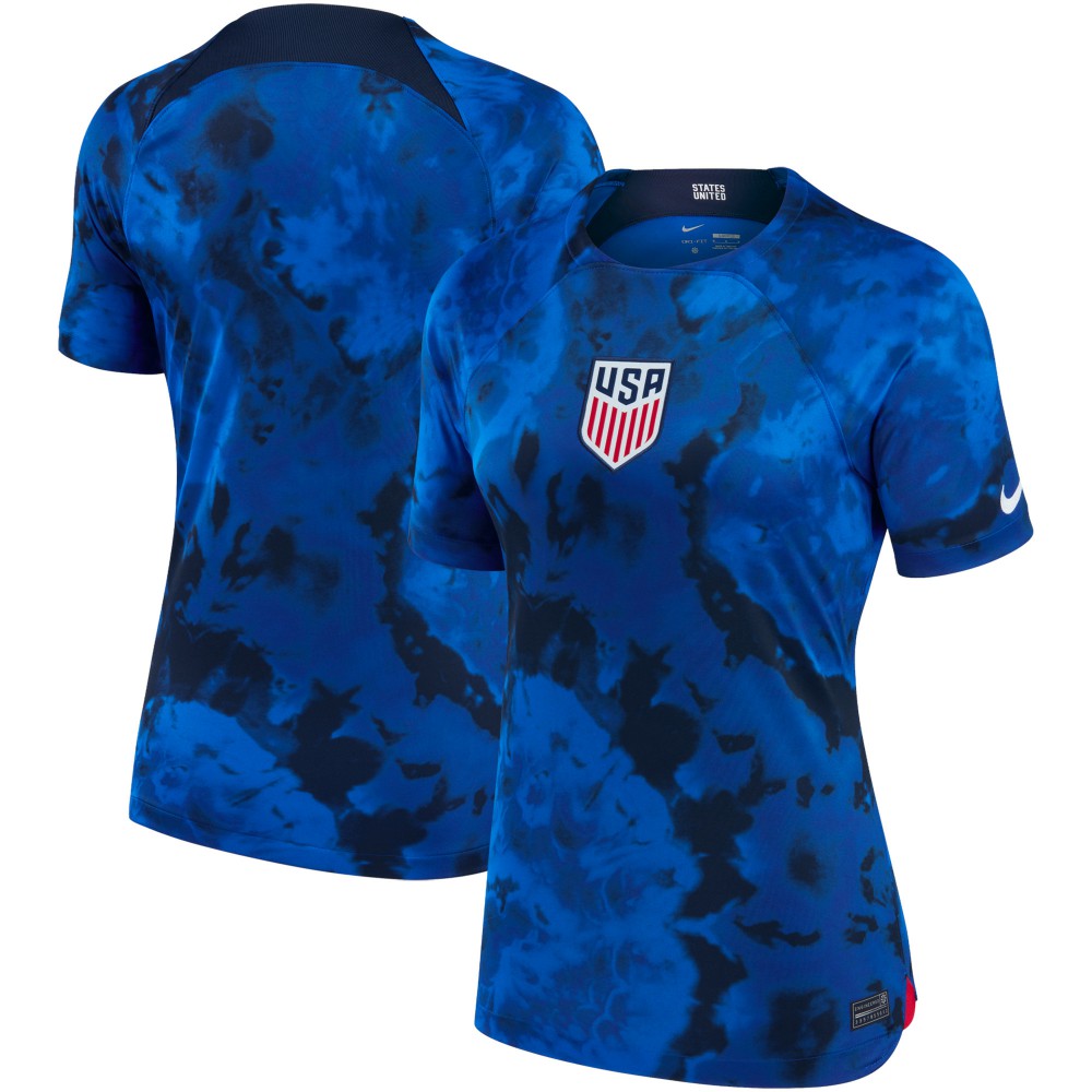 Nike USMNT Women's 2022/23 Away Breathe Stadium Replica Blank Jerseys - Blue