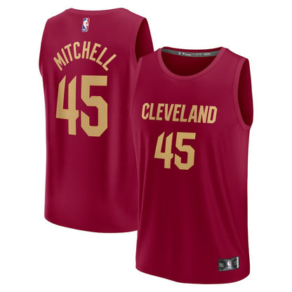 Donovan Mitchell Cleveland Cavaliers Fast Break Replica Jersey sale - Icon Editi- Wine | NBA Jerseys