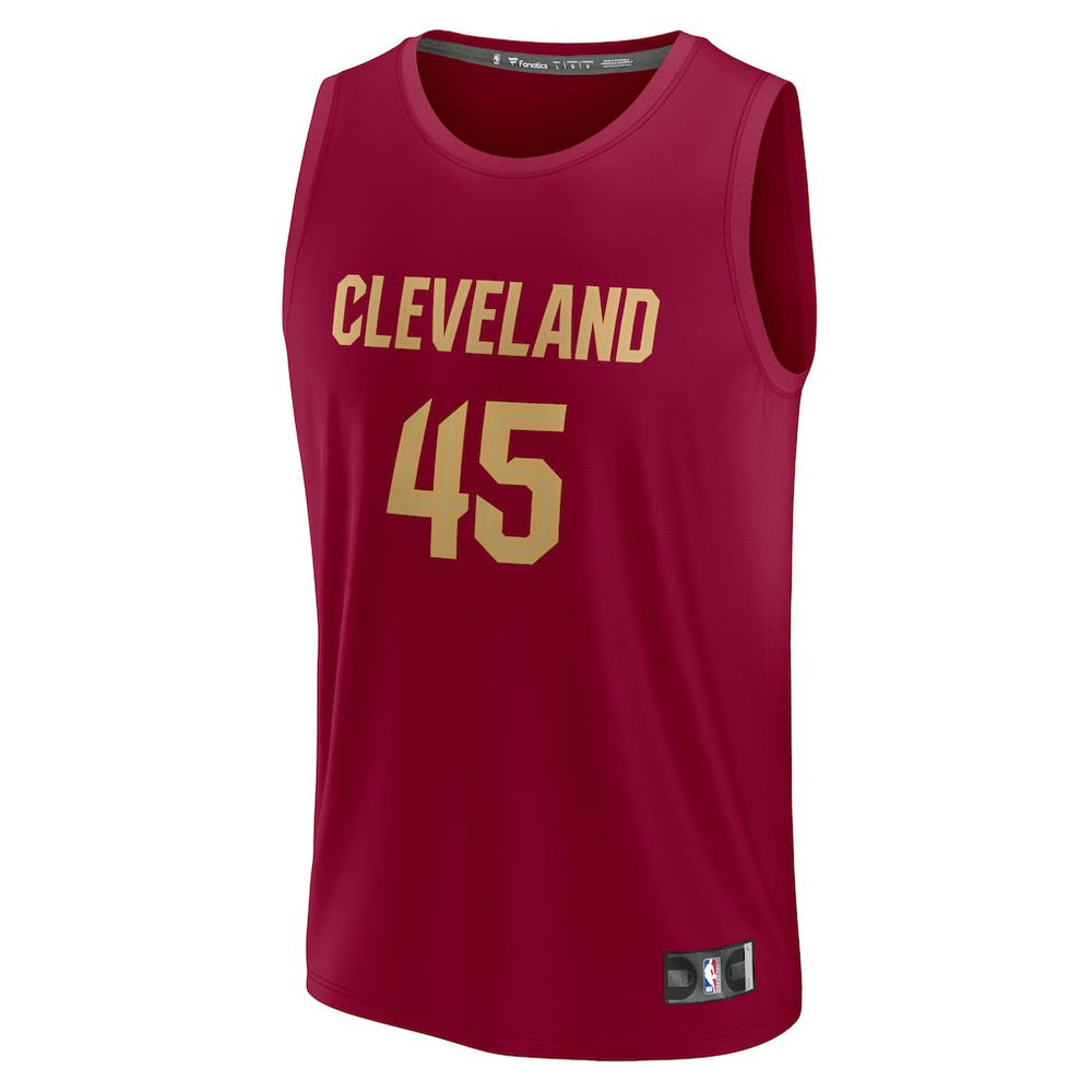 Fanatics - Donovan Mitchell Cleveland Cavaliers Fast Break Replica Jersey - Icon Editi- Wine