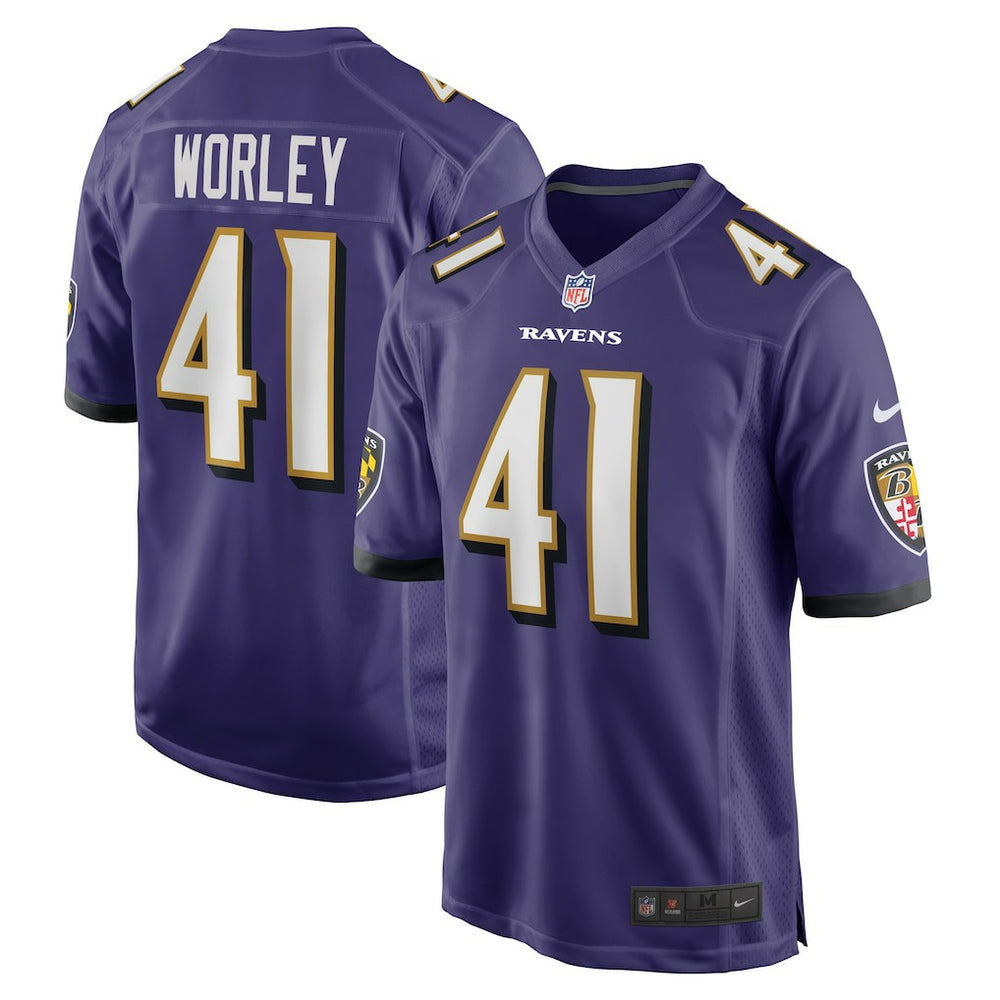 Daryl Worley Baltimore Ravens Game Player Jersey Purple - Nike
