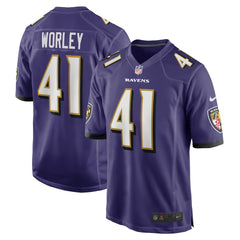 Daryl Worley Baltimore Ravens Game Player Jersey Purple - Nike