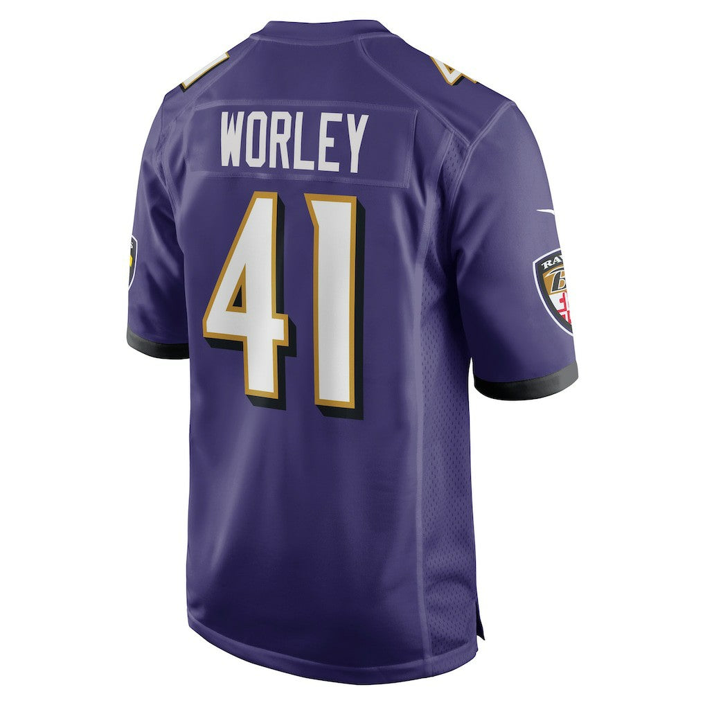 Daryl Worley Baltimore Ravens Game Player Jersey Purple - Nike