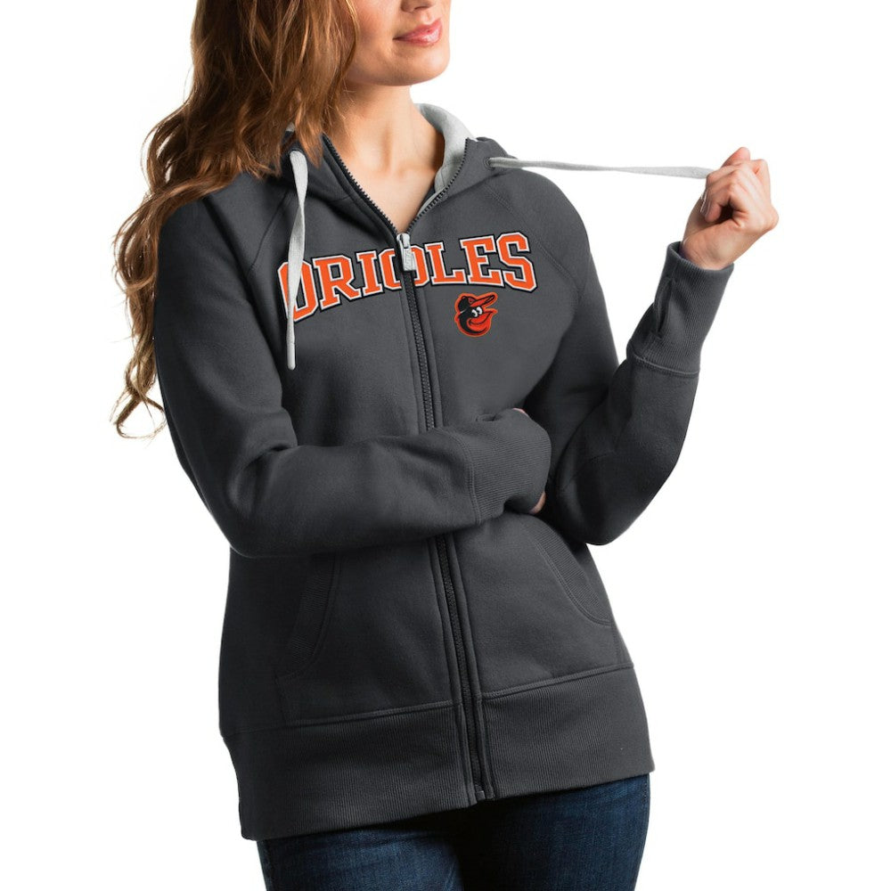 Baltimore Orioles Antigua Women's Team Logo Victory Full-Zip Hoodie Sale