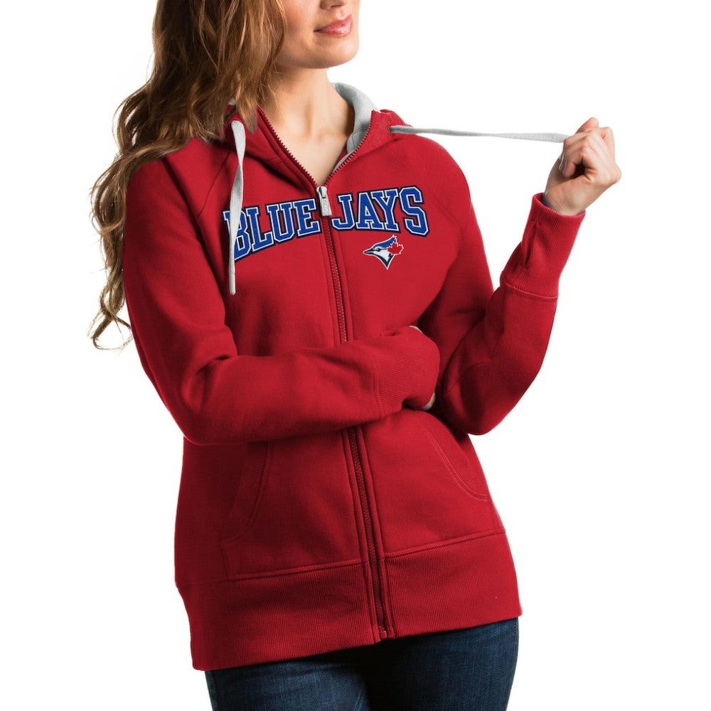 Toronto Blue Jays Antigua Women's Team Logo Victory Full-Zip Hoodie Near Me
