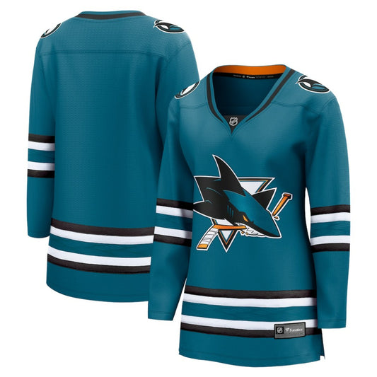 San Jose Sharks Fanatics Women's Home Breakaway Jersey - Teal | NHL Jerseys