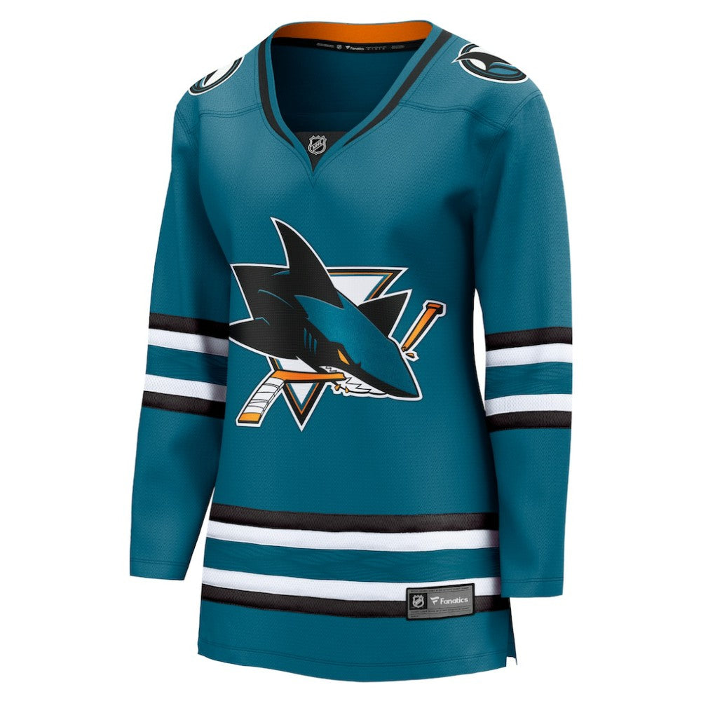 San Jose Sharks Fanatics Women's Home Breakaway Jersey - Teal | NHL Jerseys
