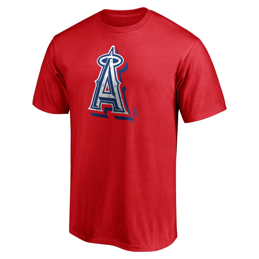 Los Angeles Angels Red White and Team T-Shirt discount