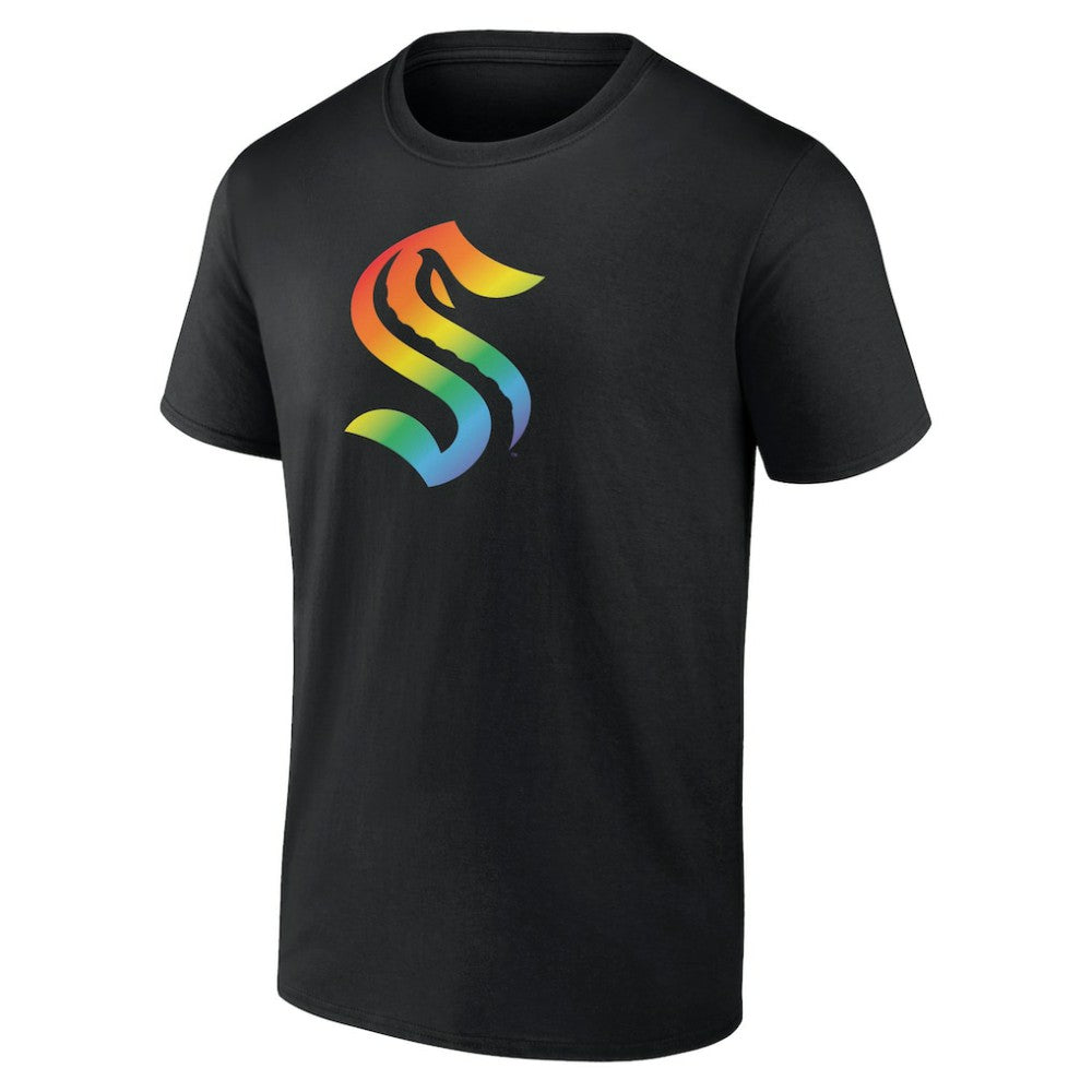 Seattle Kraken Pride Logo T-Shirt Black