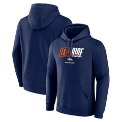 Denver Broncos Let's Ride Pullover Hoodie Navy - NFL