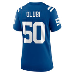 Segun Olubi Indianapolis Colts Women's Game Player Jersey Royal - Nike