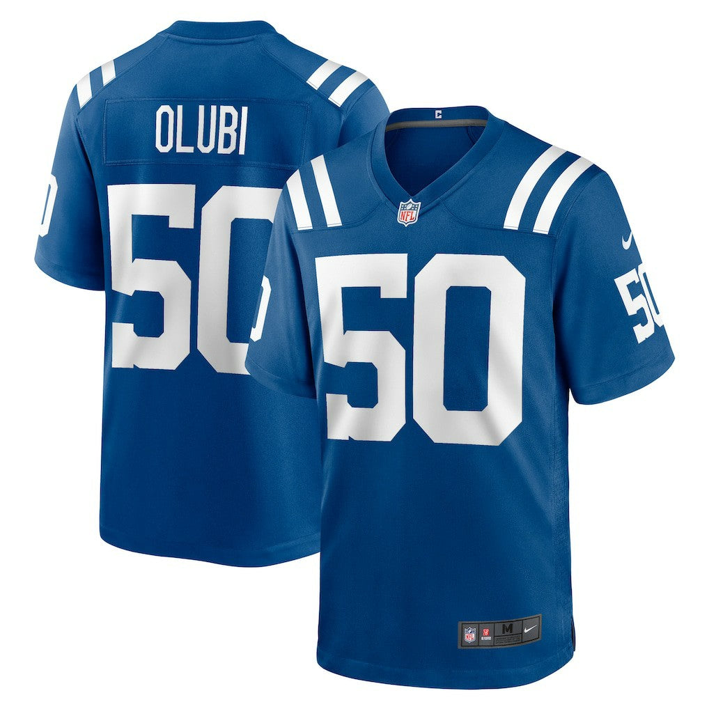 Segun Olubi Indianapolis Colts Game Player Jersey Royal - Nike