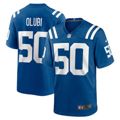 Segun Olubi Indianapolis Colts Game Player Jersey Royal - Nike