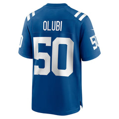 Segun Olubi Indianapolis Colts Game Player Jersey Royal - Nike