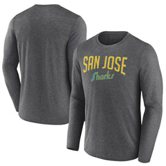 San Jose Sharks - Fanatics Special Edition 2.0 Scoring Chance Long Sleeve T-Shirt Heather Charcoal