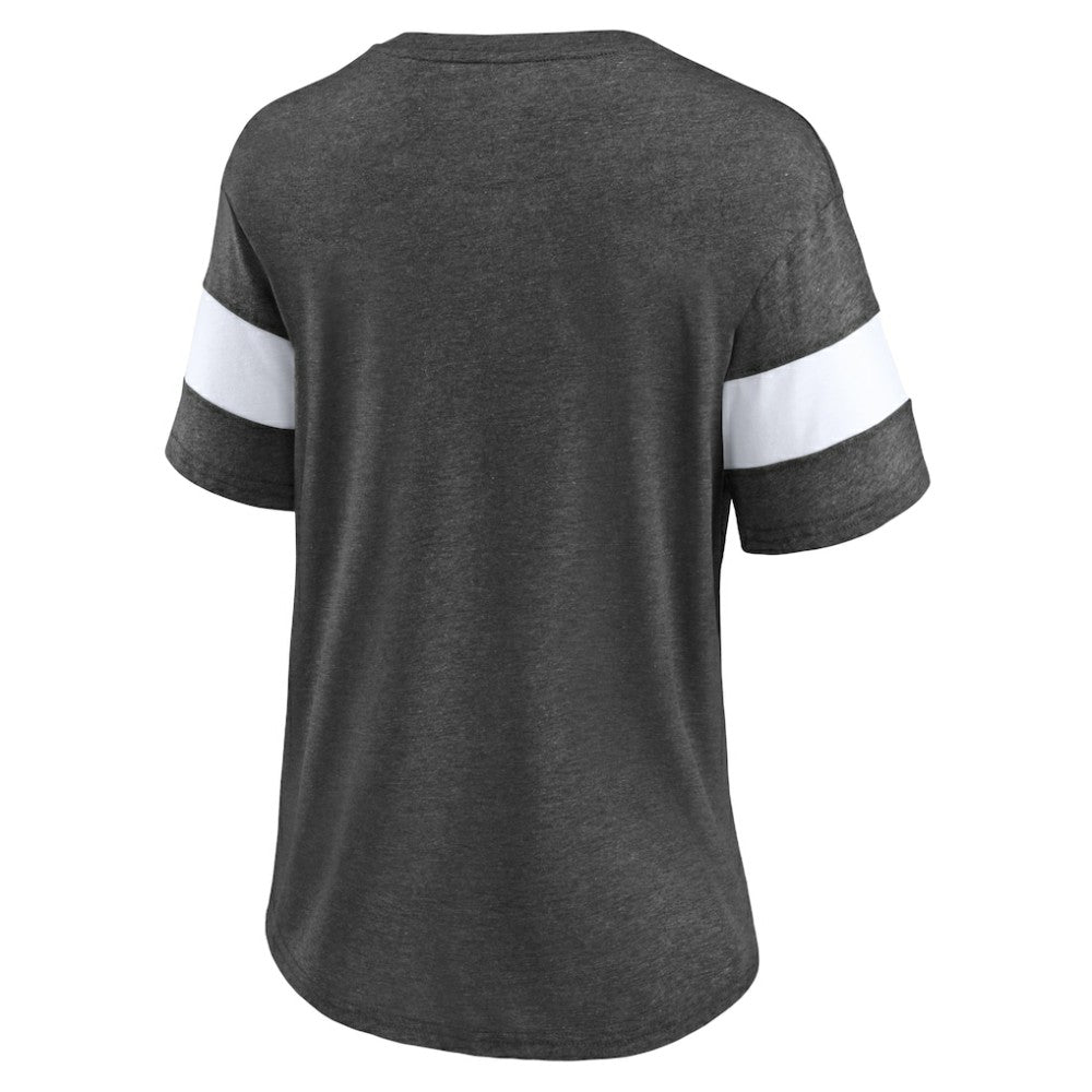 Washington Capitals Fanatics Women's Special Edition 2.0 Ring The Alarm V-Neck T-Shirt Heather Charcoal