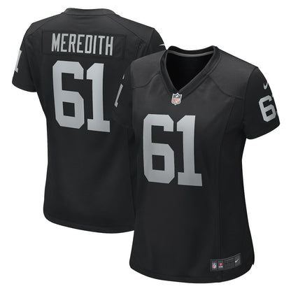 Jordan Meredith Las Vegas Raiders Women's Game Player Jersey - Black | NFL Jerseys