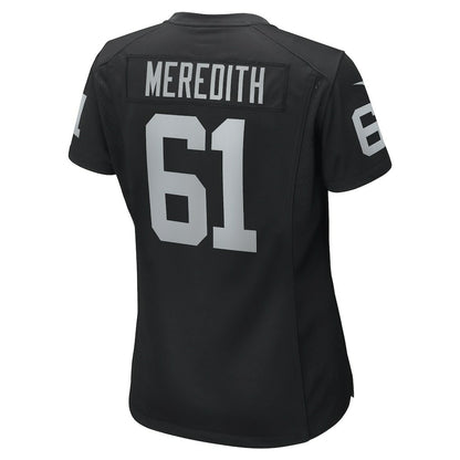 Jordan Meredith Las Vegas Raiders Women's Game Player Jersey - Black | NFL Jerseys