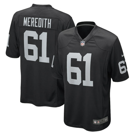 Jordan Meredith Las Vegas Raiders Game Player Jersey - Black | NFL Jerseys