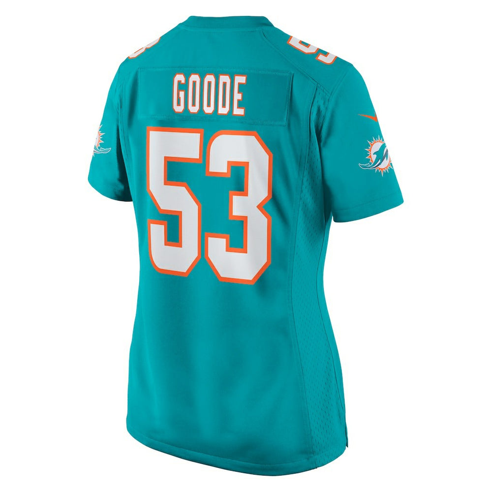 Cameron Goode Miami Dolphins Women's Game Player Jersey Aqua - Nike