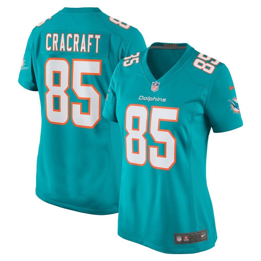 River Cracraft Miami Dolphins Women's Game Player Jersey Aqua - Nike