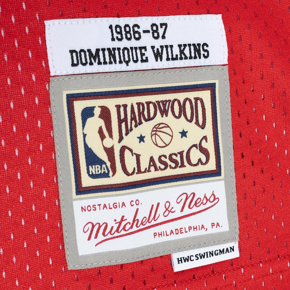 Mitchell & Ness - Dominique Wilkins Atlanta Hawks Hardwood Classics 1986/87 Split Swingman Jersey - Yellow/Red
