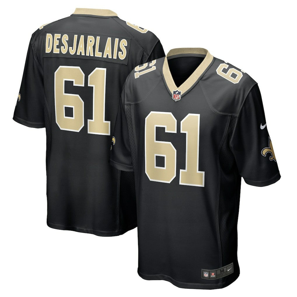 Drew Desjarlais New Orleans Saints Game Player Jersey - Black | NFL Jerseys