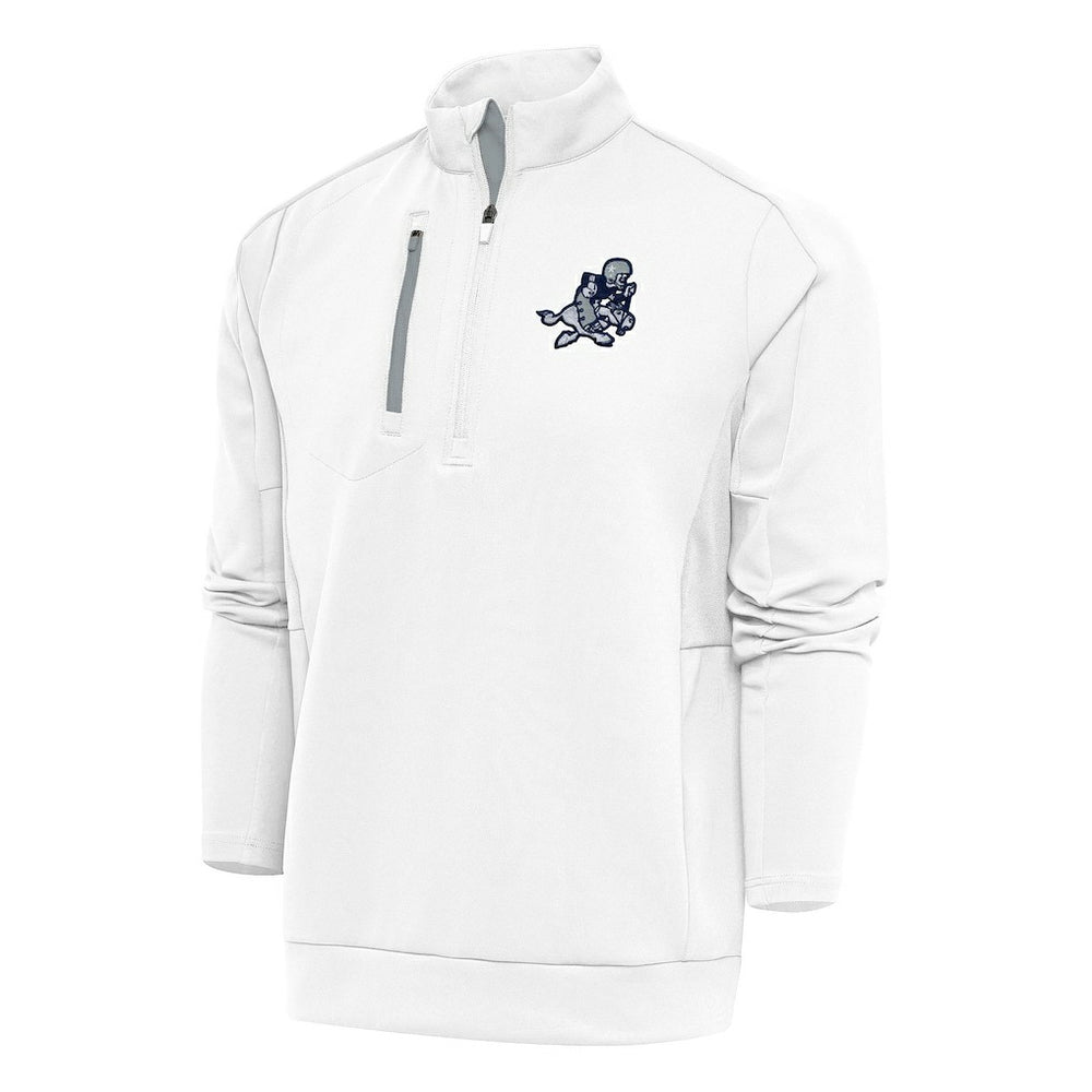 Dallas Cowboys Antigua Team Logo Throwback Generation Quarter-Zip Pullover Top White - NFL