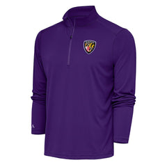 Baltimore Ravens Antigua Team Logo Throwback Tribute Quarter-Zip Pullover Top Purple - NFL
